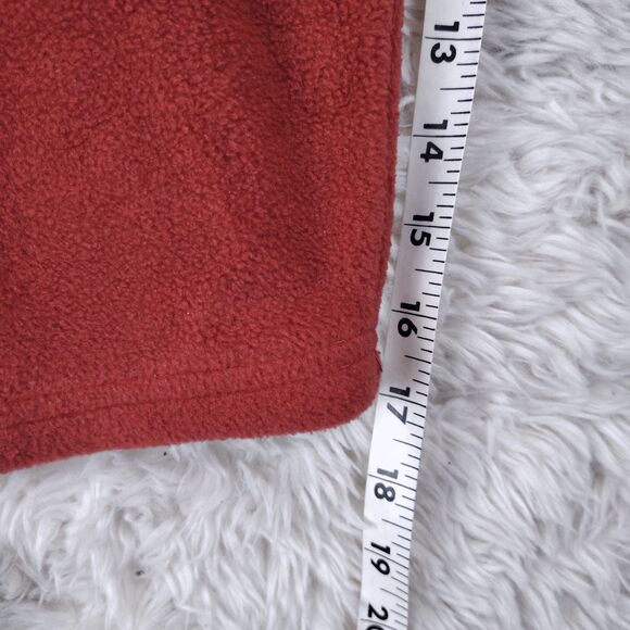 W 2X Brick Red Fleece Christmas Cardigan Embroidered Snowmen Snowflake Buttons - Picture 6 of 8